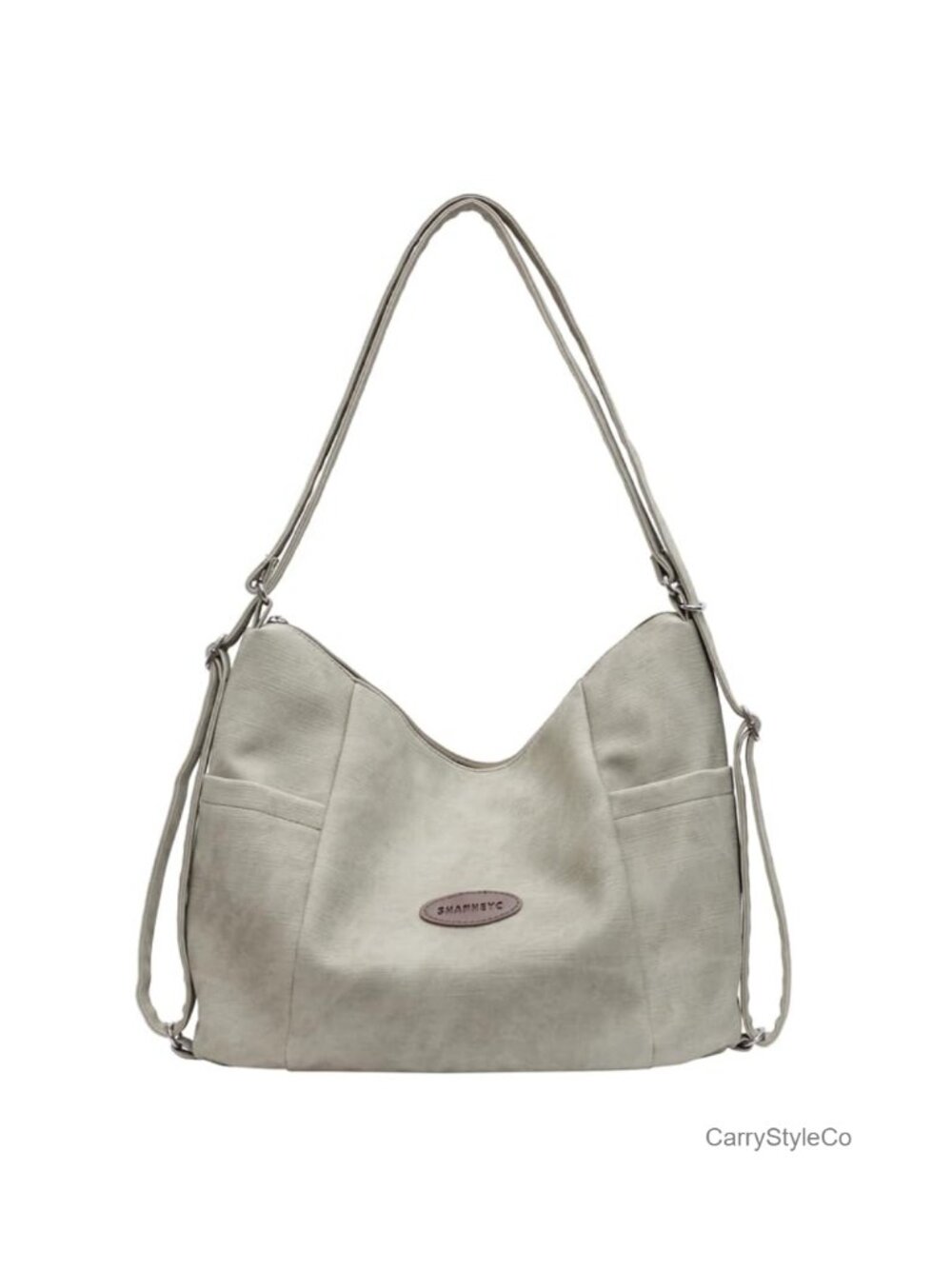 3-in-1 Convertible Backpack Crossbody Shoulder Hobo Bag Faux Leather